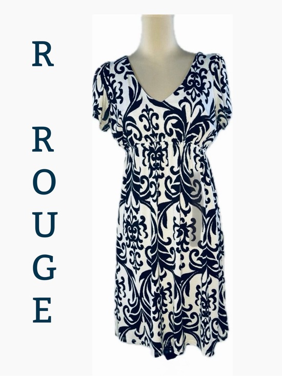r rouge Dresses & Skirts - R Rouge Black and Cream V neck Dress